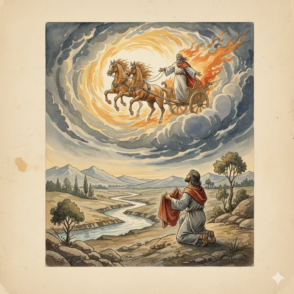 Elijah taken up to heaven